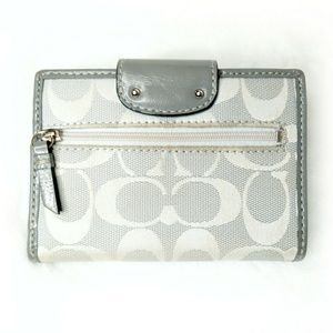 Coach Bags - Coach Signature Gray Turn Lock Box Fold Wallet Coach Bags - Coach Signature Gray Turn Lock Box Fold Wallet